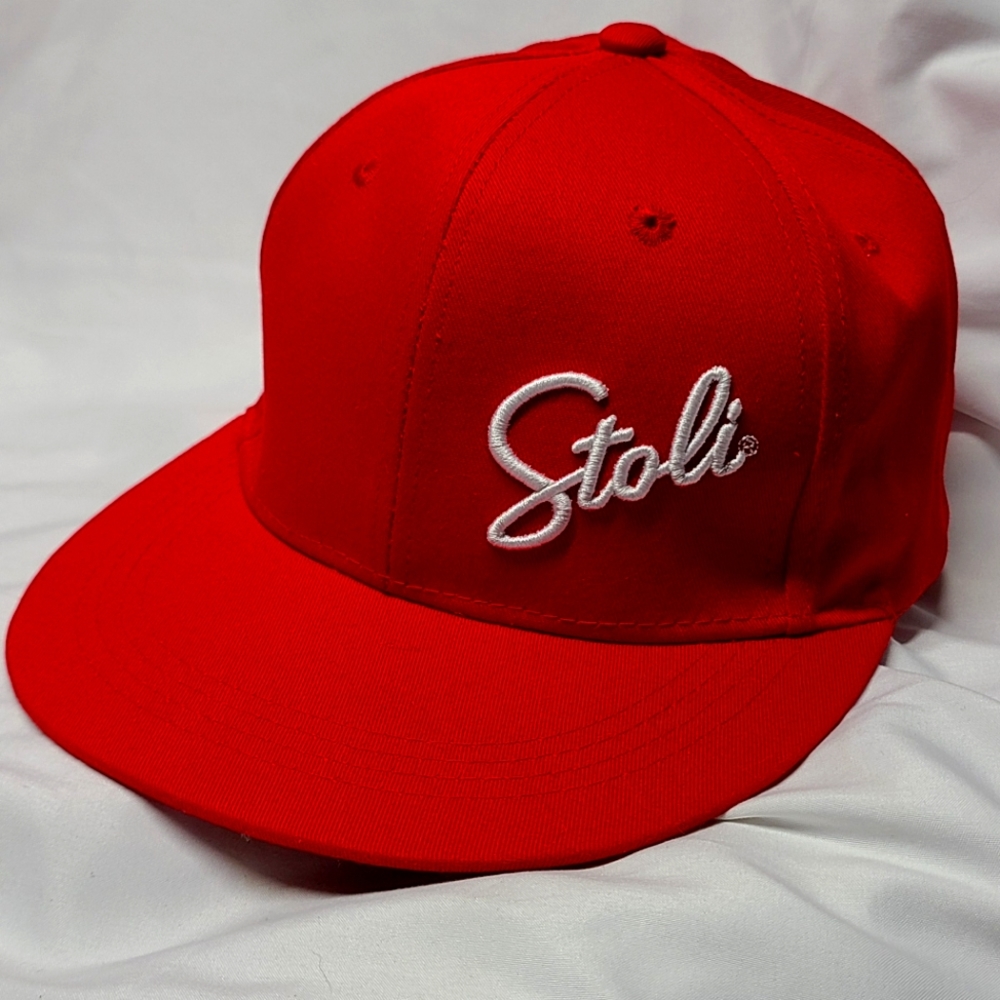 Red Stoli snapback hat